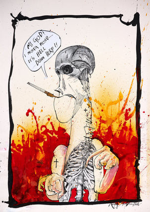 Ralph Steadman Hunter S. Thompson My God Print