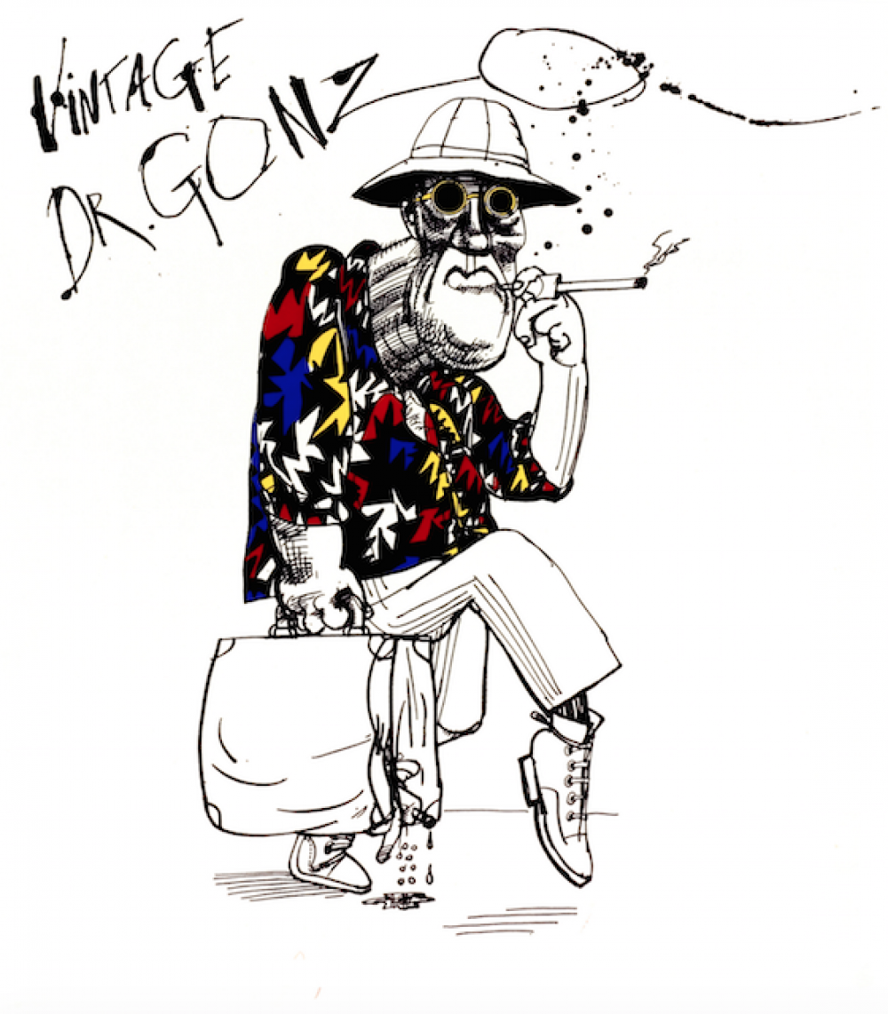 Ralph Steadman Vintage Dr. Gonzo Featuring Hunter S. Thompson