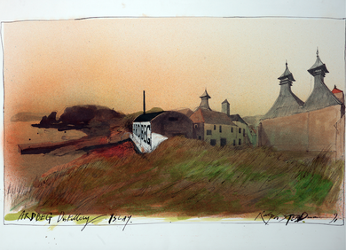 Ralph Steadman Ardbeg Distillary Print