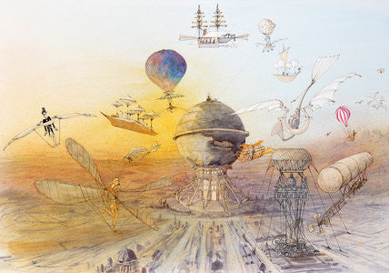 Ralph Steadman The Big I Am Hot Air Baloons Art Print