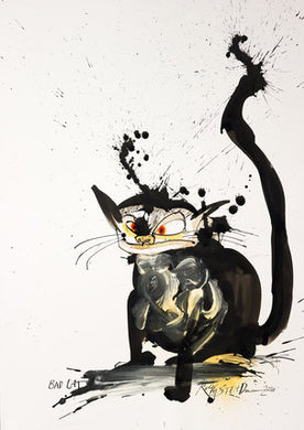 Ralph Steadman Book of Cats Print 1