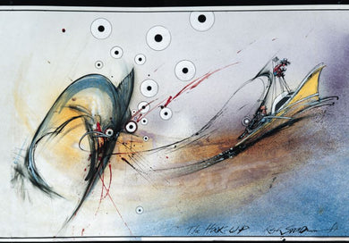 Ralph Steadman The Hook Up From The Curse of Lono Print Featuring Hunter S. Thompson