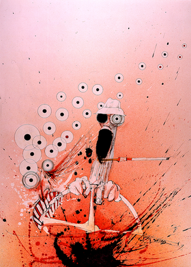 Ralph Steadman Hunter S. Thompson Overdrive Elko Print Fear and Loathing in Las Vegas