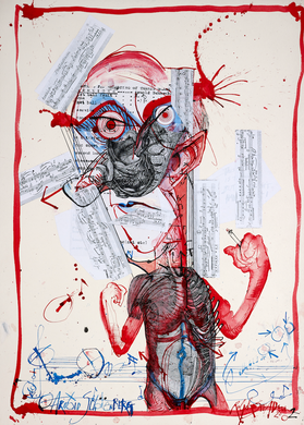 Ralph Steadman Arnold Scheonberg Print