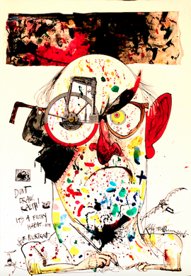 Ralph Steadman Self Portrait Print